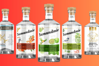 do label,packaging for vodka,rum,gin,tequila,beer,whiskey,alcohol,bourbon,mezcal