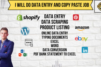 do data entry and copy paste job