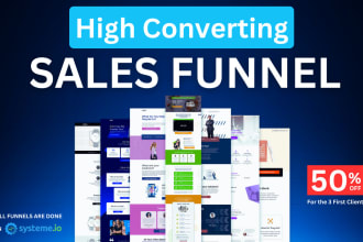 build systemeio sales funnel and systeme io landing page