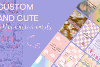 design custom cute affirmation, motivational cards