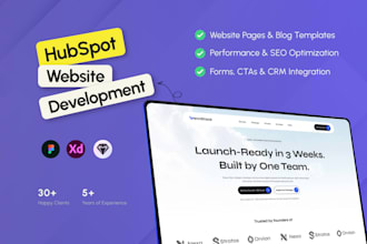 build a custom hubspot website, landing page or blog