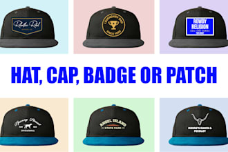 do a premium hat, cap, badge, or patch design for your brand