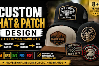 design hats, caps, patches, badges, and snapbacks