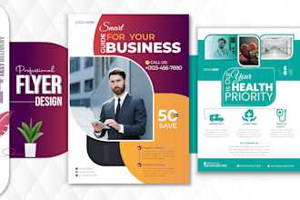 design creative business flyer, product, and event flyers