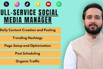 be your social media marketing manager and content creator