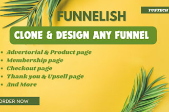 clone any product landing page on funnelish sales funnel kajabi systeme io