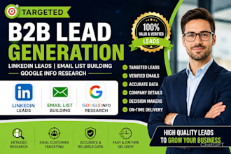 target b2b linkedin leads and email list building