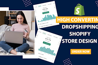 create an e commerce website on shopify or dropshipping store