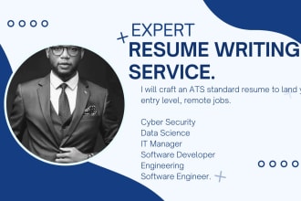 craft entry level, remote, cyber security, data science, IT manager resume