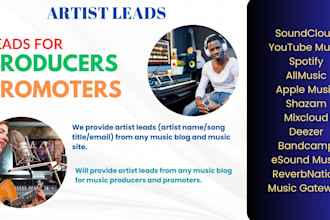 provide you with any artist leads from any music blog