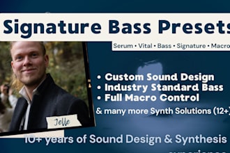recreate any bass house, speed garage sound in serum, vital or operator