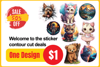do sticker with cut contour