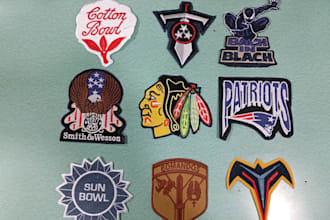 custom embroidered designs dst patches digitizing and shipped iron