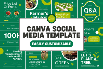 create editable canva template instagram and social media