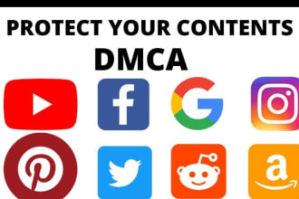 send dmca takedown notices to remove leaked,illegal,pirated and defaming content
