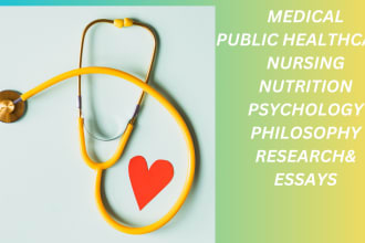 do nursing essays,psychology,medical research, public health,healthcare content