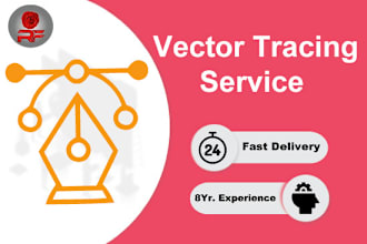 do manual vector tracing, convert logo or text to vector
