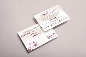 design modern and minimalistic thank you card
