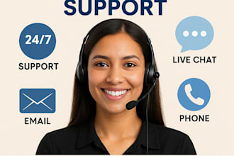 provide professional 24x7 customer support via chat email or phone
