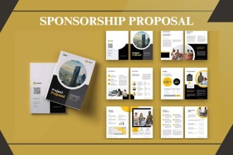design attractive sponsorship proposal, business proposal, and letter