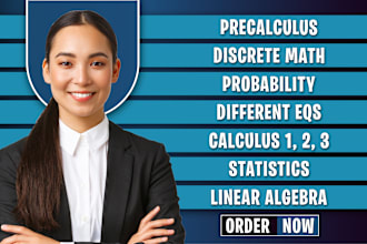 tutor business calculus, discrete math, probability, statistics, mathematics