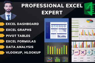 create excel graphs, pivot tables, dashboards and macros