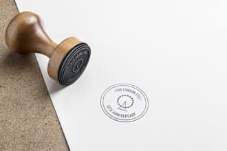 design a professional digital stamp or seal logo