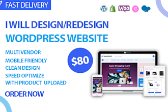do wordpress website development, design or redesign elementor landing page