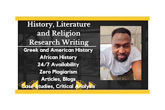 write any history, literature and religious summary writing