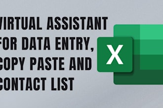 do data entry, contact list, copy paste in excel
