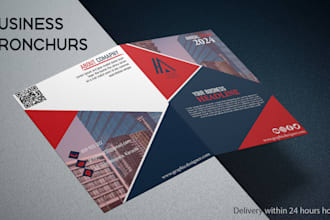 design professional bifold, trifold brochures for your business