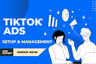 setup tiktok ads account, pixel, paid marketing and run paid ads campaign