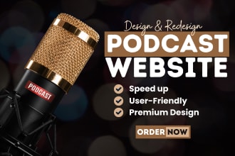 design a attractive podcast website