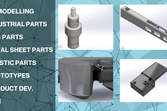 design industrial products via 3d modeling in solidworks, step and stl
