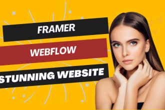 design or redesign your website with webflow or framer figma to webflow