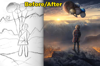 do any type of photo montage in photoshop
