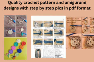 write crochet pattern for amigurumi toys with step by step pdf