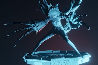 create anime figure for 3d print  nsfw