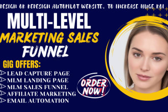 mlm sales funnel, mlm landing page, mlm recruitment funnel, sales funnel for mlm