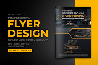 design professional print ready flyer or magazine ad