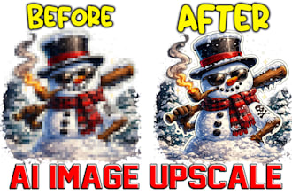 upscale your ai image to 300dpi print ready files