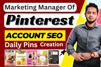 do pinterest marketing manager seo optimization daily pins creation