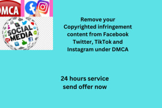 takedown infringement content from social media under dmca