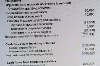 give a cash flows statement