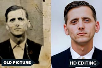 restore old photos, repair damaged images and colorize photo