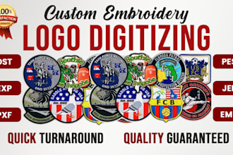 custom embroidery patches, logo digitizing