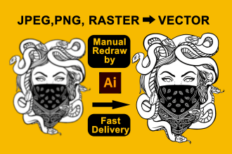 perfectly vector trace or redraw logo, image, jpg, png, PDF
