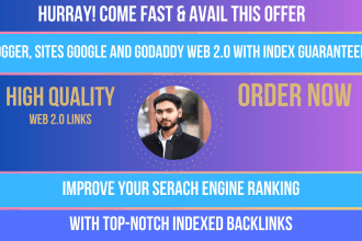 do blogger, site google and godaddy web 2 0 index backlinks
