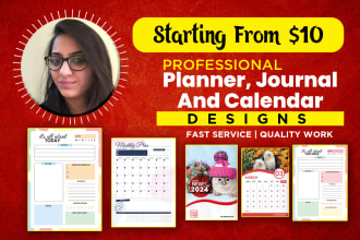 design custom planner, journal, and calendar designs