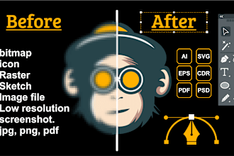 redo, revamp, edit, vectorize, trace, or recreate your logo or image